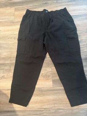GAP Black womens  Cargo Pants with Elastic Waist